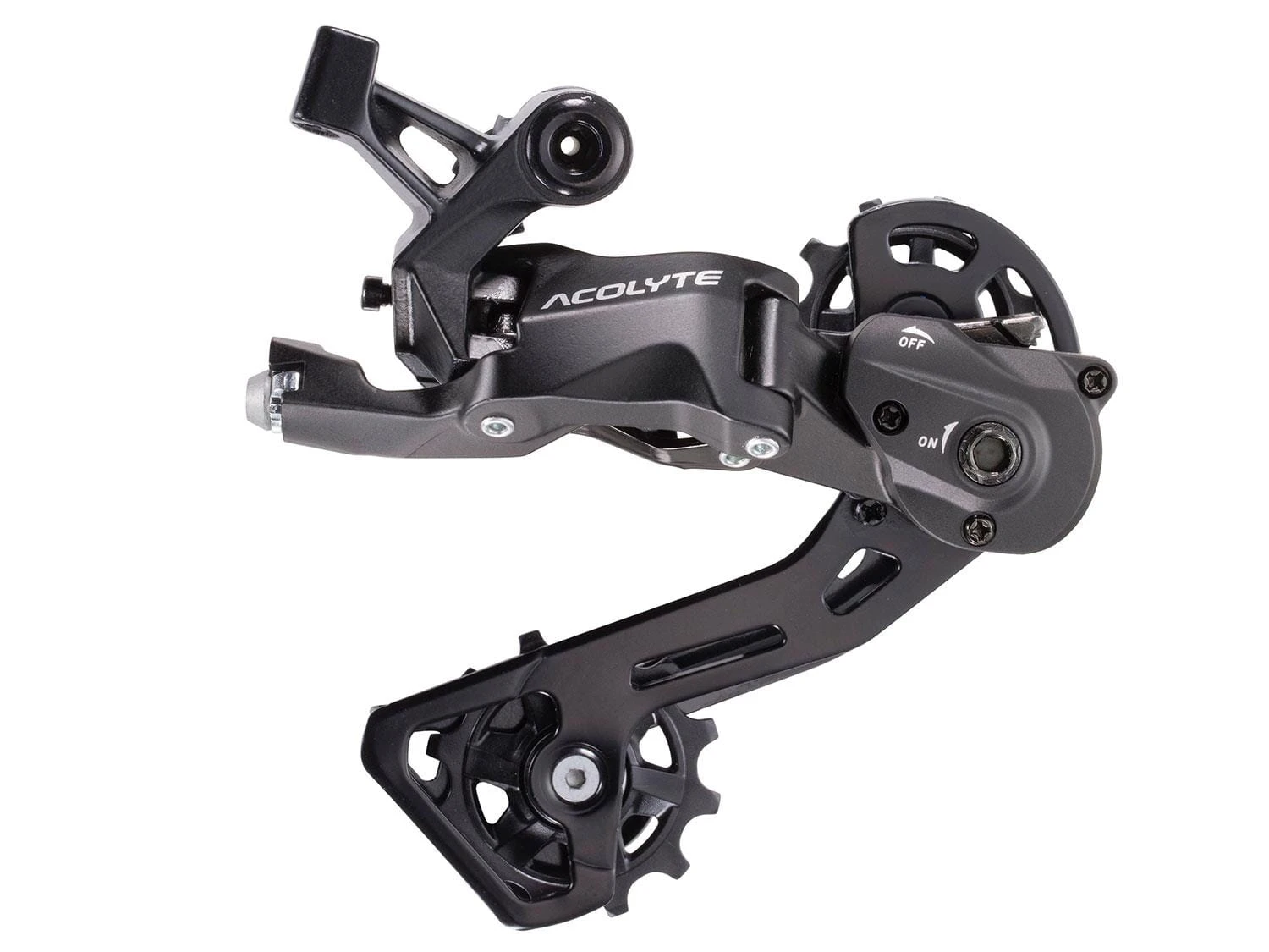MICROSHIFT Acolyte Achterderailleur Medium Kooi 1x8 Speed - Zwart 3 MICROSHIFT Acolyte Achterderailleur Medium Kooi 1x8 Speed - Zwart
