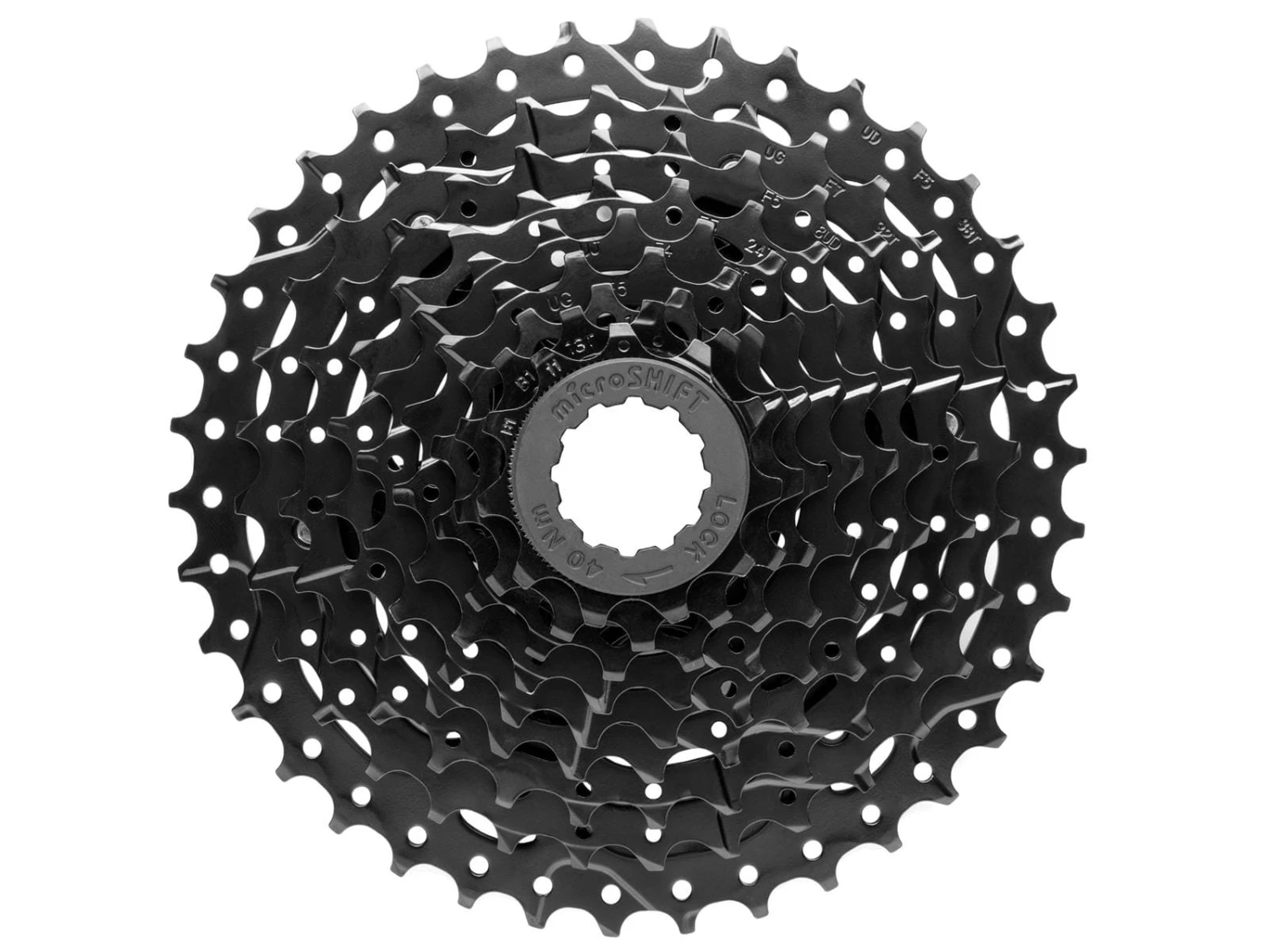 MICROSHIFT Advent Cassette 9sp 11-38T Staal - Zwart 3 MICROSHIFT Advent Cassette 9sp 11-38T Staal - Zwart