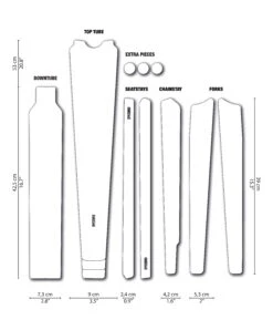 Dyedbro Gravel Frame Protection Kit Clear - Black Matte