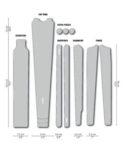 Dyedbro Grind Frame Beschermingsset Blank - Wit Glans