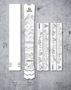 Dyedbro Frame Beschermings Kit - EWS Bergen - Zwart Mat