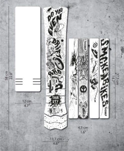 Dyedbro E-bike Frame Beschermingskit Fluor - Mat Zwart