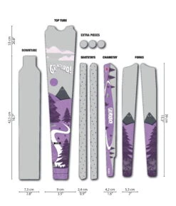 Dyedbro Grind Frame Protection Kit Grinduro - Purple Matte