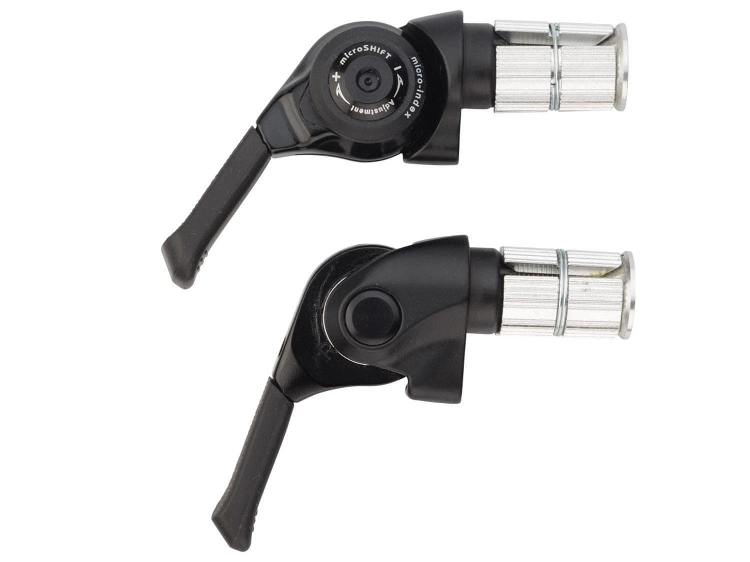 MICROSHIFT MTB Bar End Shifter Set Shimano 2/3x10 Speed - Zwart 3 MICROSHIFT MTB Bar End Shifter Set Shimano 2/3x10 Speed - Zwart