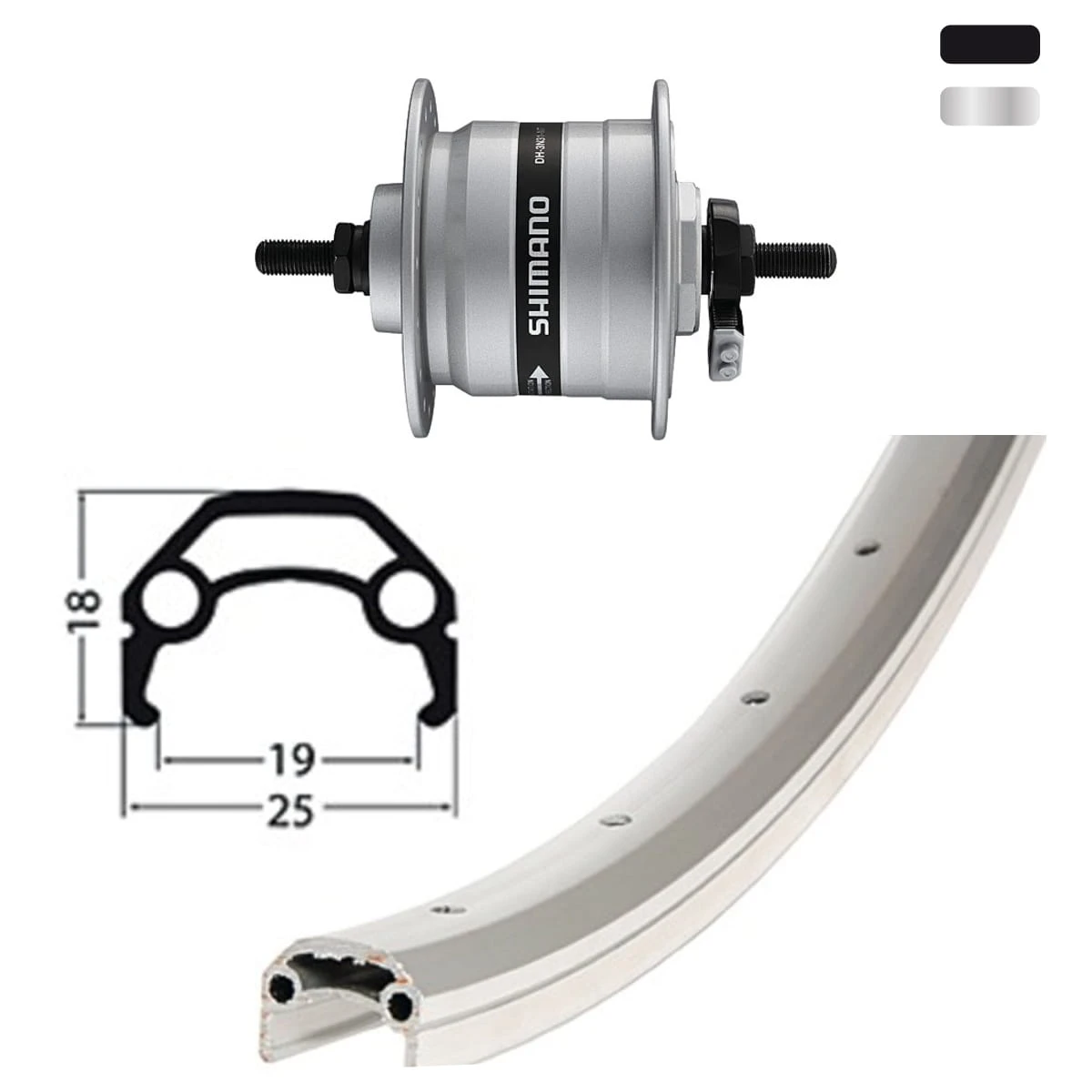 VR 28 Inch Met Naafdynamo - Zwart 3 VR 28 Inch Met Naafdynamo - Zwart